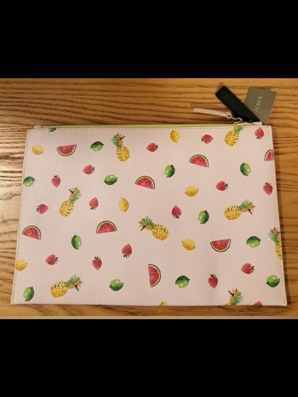 NWT J. Crew Fruit Salad The Sweetness Boho Casual Everyday Prep Clutch Purse Bag